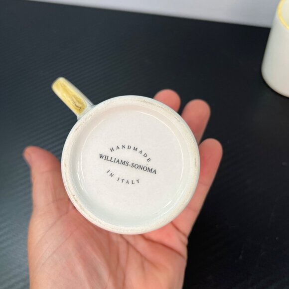 Williams Sonoma Gold Rimmed Demitasse Espresso Cups Set of 4 Coffee - Picture 3 of 7